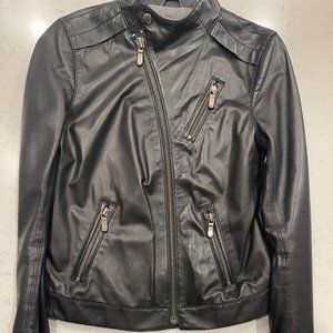 NWOT J BRAND Brown Leather Moto Jacket Sz S